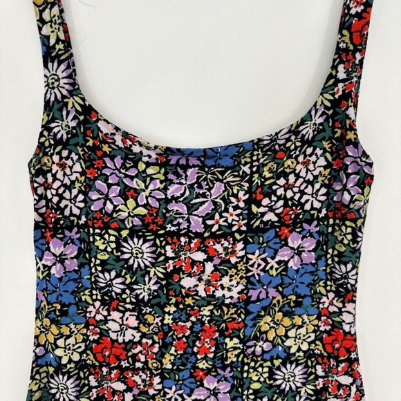 Urban Outfitters Dress Small Bodycon Mini Tank Floral Colorful Justine 90s Boho - Picture 4 of 8